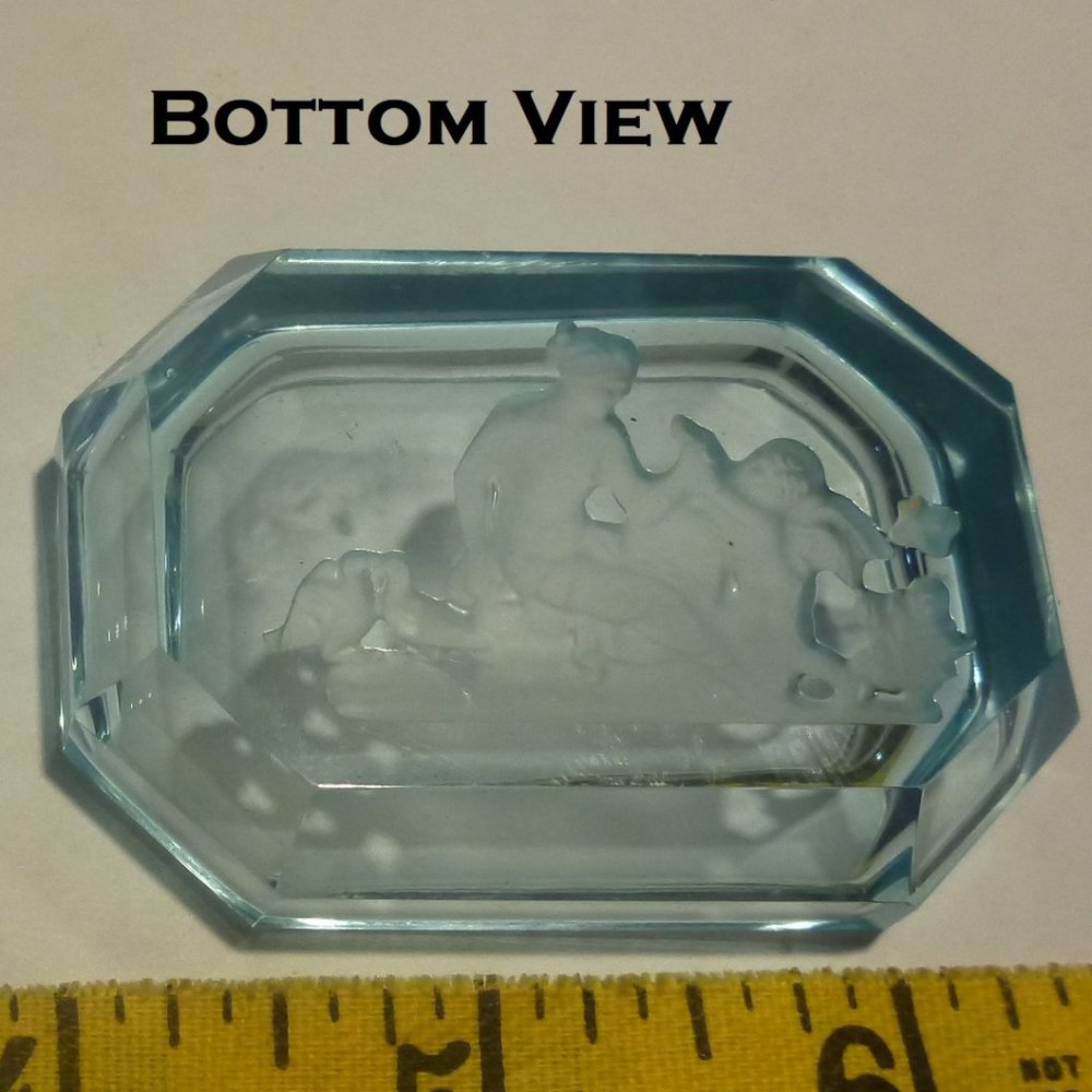 Vintage 1930s Heinrich Hoffmann Czech Art Deco Magnesium Glass Intagli( Two) - Picture 5 of 7